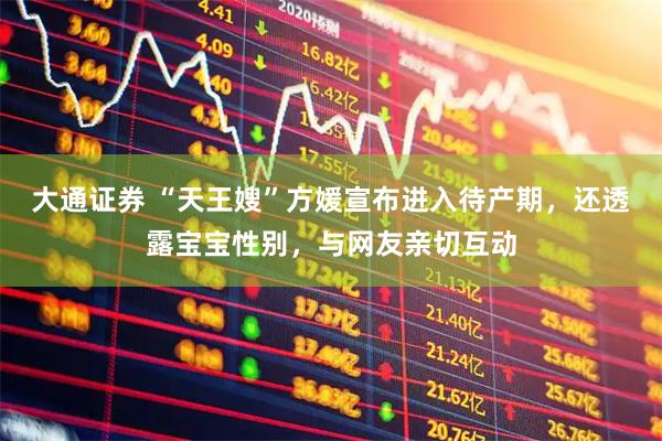 大通证券 “天王嫂”方媛宣布进入待产期，还透露宝宝性别，与网友亲切互动