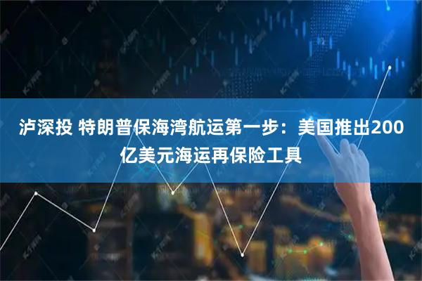 泸深投 特朗普保海湾航运第一步：美国推出200亿美元海运再保险工具