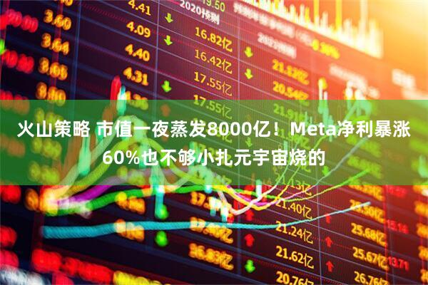 火山策略 市值一夜蒸发8000亿！Meta净利暴涨60%也不够小扎元宇宙烧的